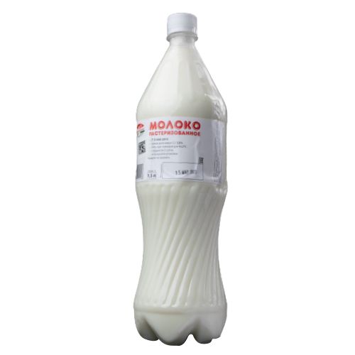 Молоко 1,5л ПЭТ 3,2-3,8% пастеризованное (Деревенька)