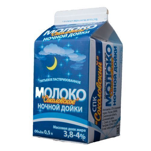Молоко 0.5 т/п 3,8-4% (Соколовский)