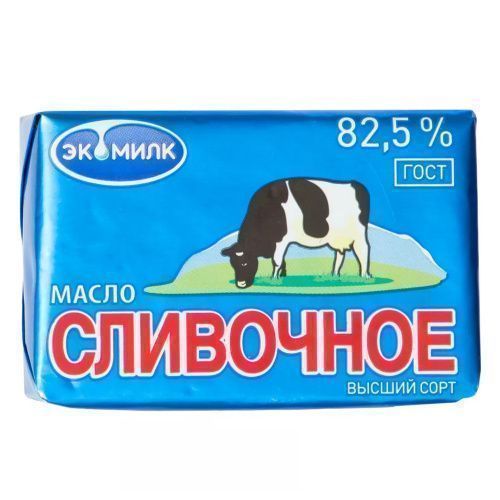 Масло сливочное 180г 82,5% "Сливочное" (Экомилк) 