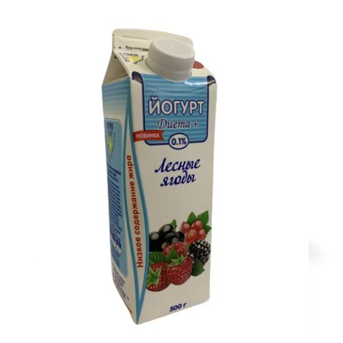 Йогурт 500г т/п 0.1% Диета Лесные ягоды (М/к)