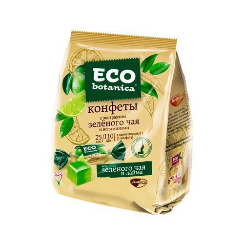 Конфеты (РФ) 200г пак. Eco botanica Зеленый чай и витамины