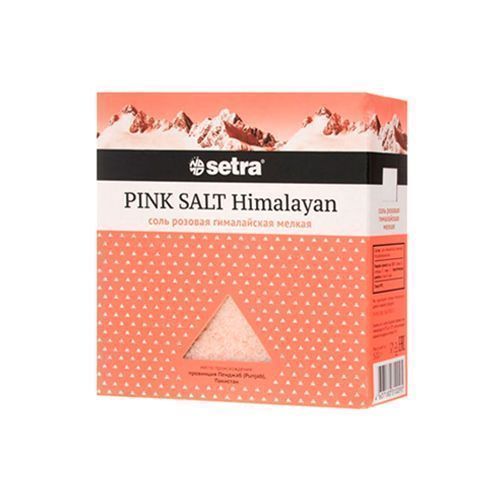 Соль розовая 500г к/у Гималайская мелкая (Setra)