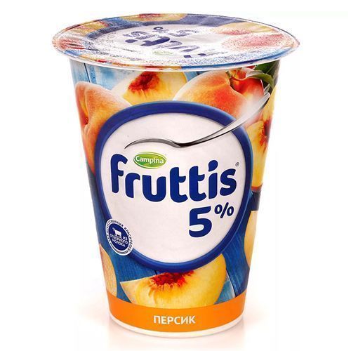 Йогурт "Кампина" Фруттис 5% 290г пл/б Персик