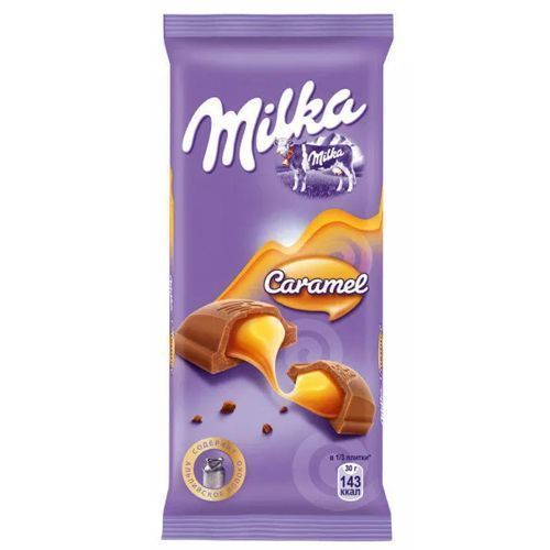 Шоколад молочный 90г (Милка) Карамель
