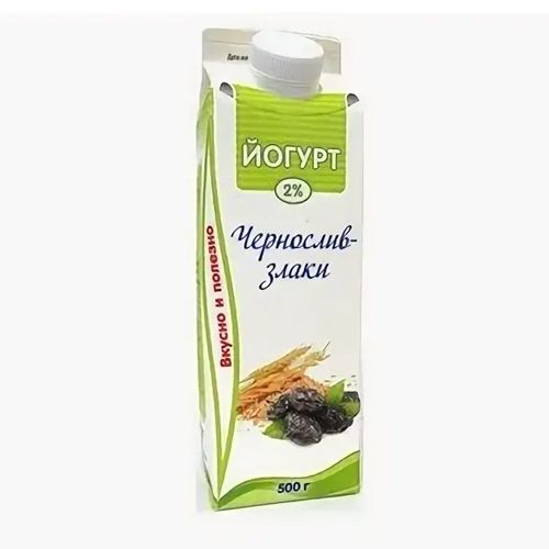  Йогурт 500г т/п 2.0% молочный Чернослив-злаки (М/к)