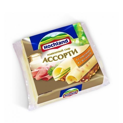 Сыр "Хохланд" 150г 45% нарезка Ассорти (С) 