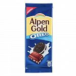 Шоколад молочный 90г (Альпен Гольд) Oreo ваниль и печенье