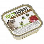 Корм для кошек "Econorm" 100г ж/б Паштет с говядиной и печенью