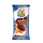 Мороженое 100г "КизК" Пломбир 15% шоколадный в вафельном стаканчике БЗМЖ