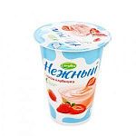 Йогурт 320г пл/б 1.2% Нежный с соком клубники (Кампина)